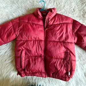 Kids Red Puffer Jacket